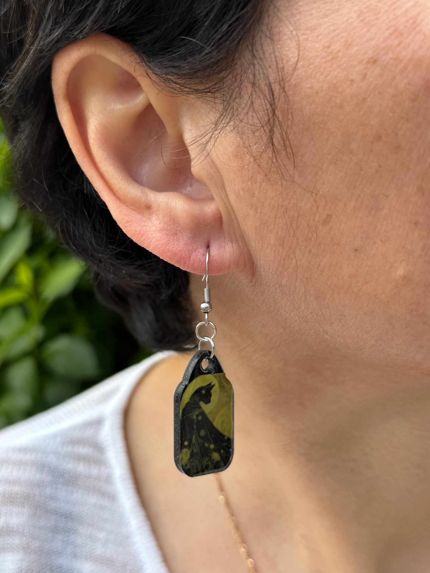 Earrings golden cat #23