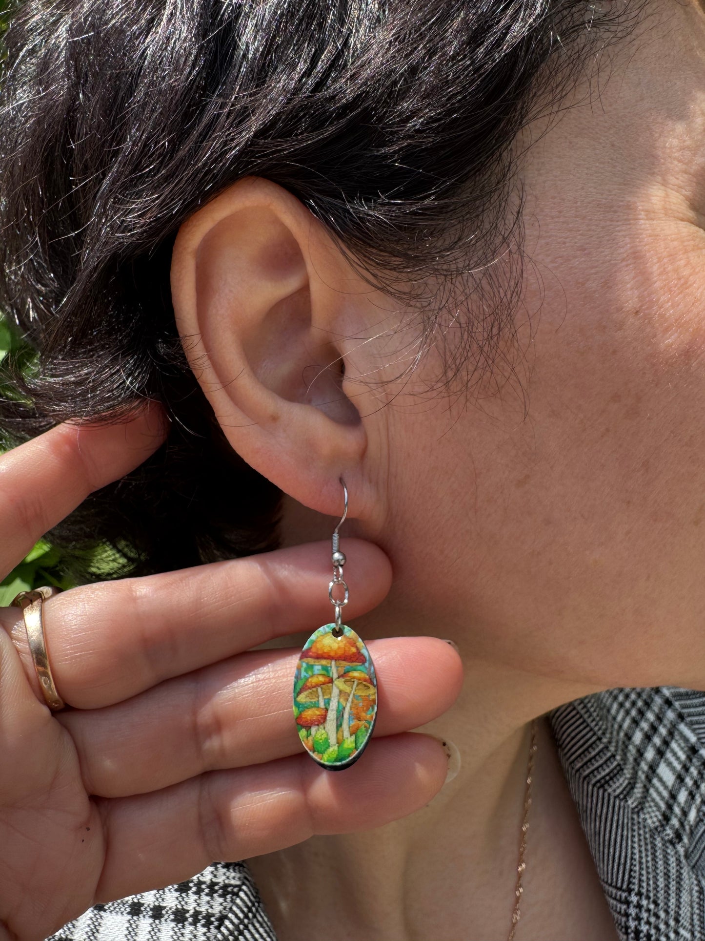 Earrings mushrooms in society #06
